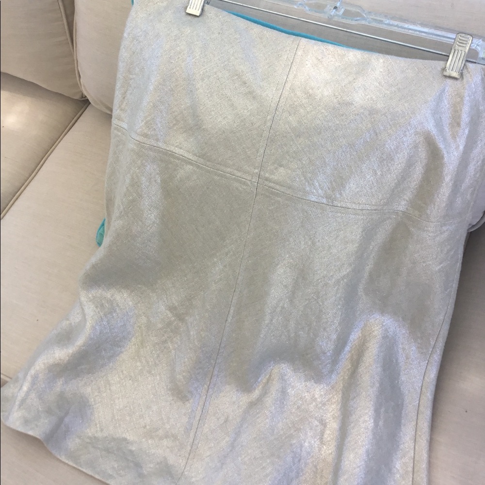 Stunning Silver Lame Real Clothes skirt Saks 5th💃